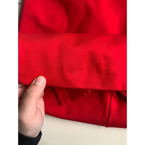 Catherine Deane Nieve Red Lace Sheath Heart Detail Long Sleeve Dress Size 4 - Picture 11 of 12